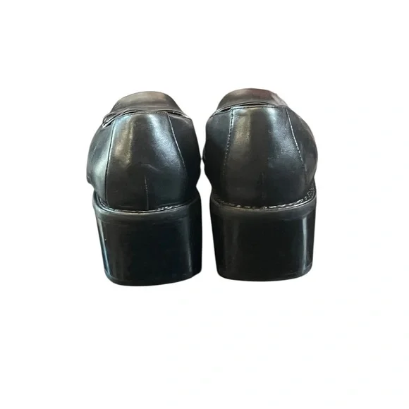 π¨πππππππ πππππ¨ππππ πππππππ Black leather Low Kitten Block heel - Picture 3 of 4